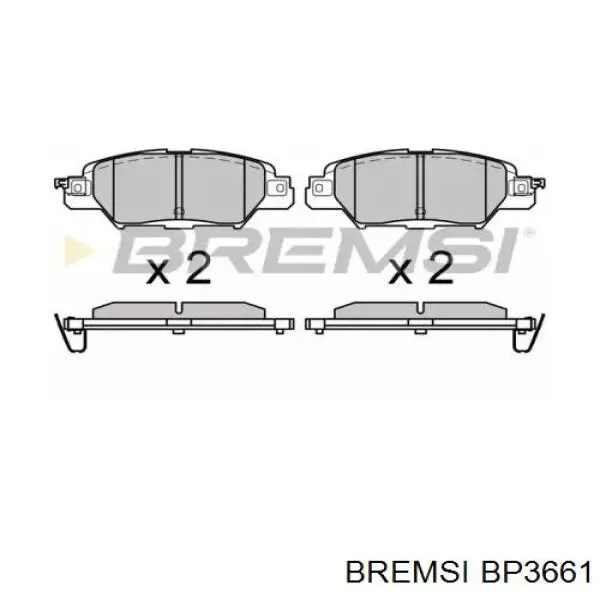 Задние тормозные колодки BP3661 Bremsi