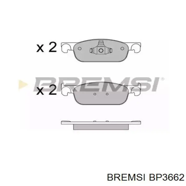 Передние тормозные колодки BP3662 Bremsi