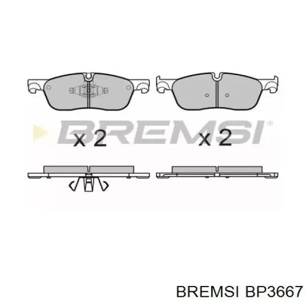 Передние тормозные колодки BP3667 Bremsi