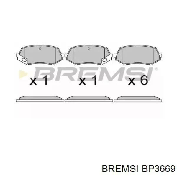 Передние тормозные колодки BP3669 Bremsi