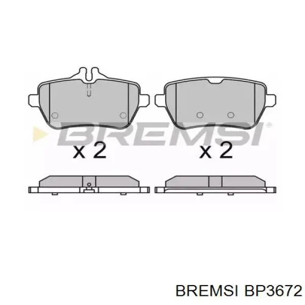 Задние тормозные колодки BP3672 Bremsi