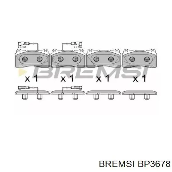 Передние тормозные колодки BP3678 Bremsi