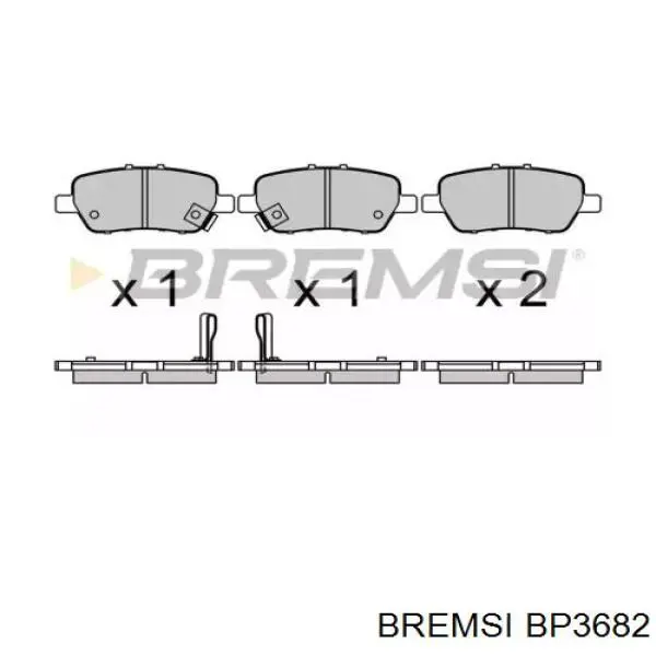 Задние тормозные колодки BP3682 Bremsi