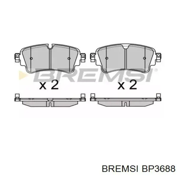 Задние тормозные колодки BP3688 Bremsi