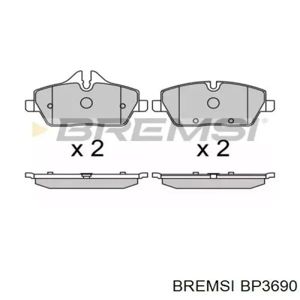 Передние тормозные колодки BP3690 Bremsi