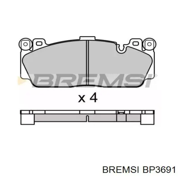 Передние тормозные колодки BP3691 Bremsi