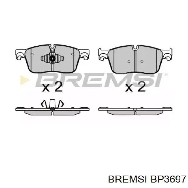 BP3697 Bremsi sapatas do freio dianteiras de disco