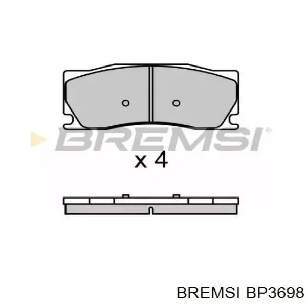 Передние тормозные колодки BP3698 Bremsi