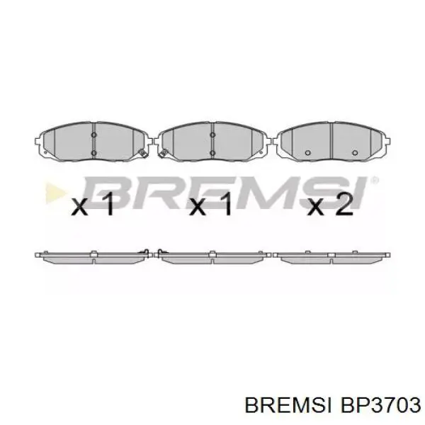 BP3703 Bremsi sapatas do freio dianteiras de disco