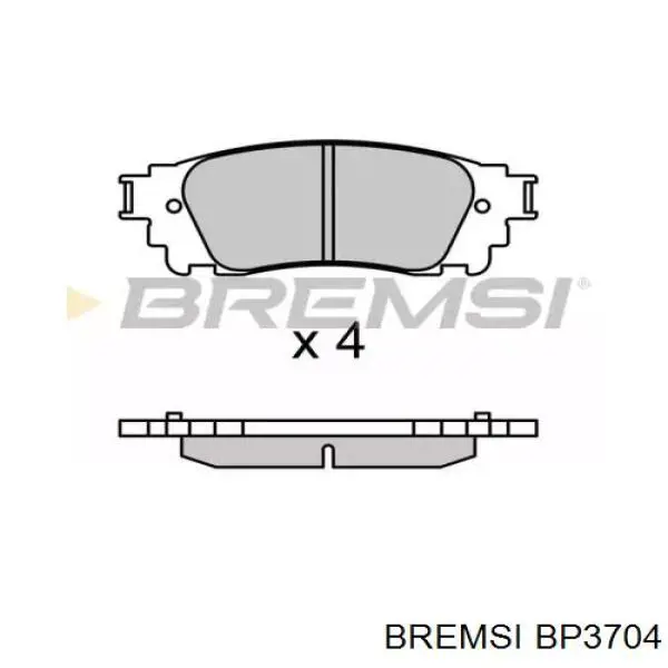 BP3704 Bremsi sapatas do freio traseiras de disco