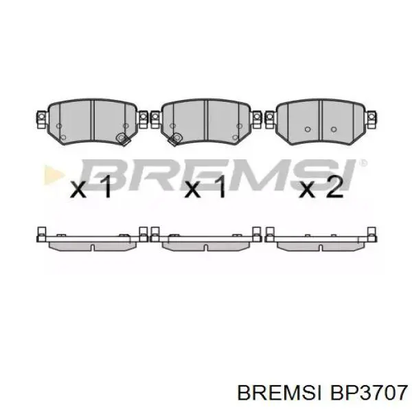 BP3707 Bremsi sapatas do freio traseiras de disco