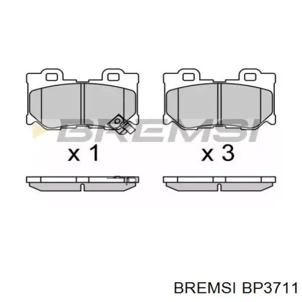 Задние тормозные колодки BP3711 Bremsi