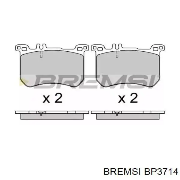 Передние тормозные колодки BP3714 Bremsi