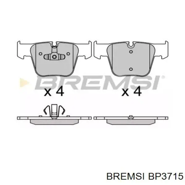 Передние тормозные колодки BP3715 Bremsi