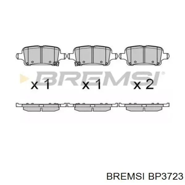 Задние тормозные колодки BP3723 Bremsi