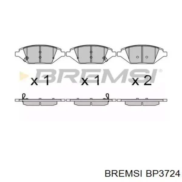 Передние тормозные колодки BP3724 Bremsi