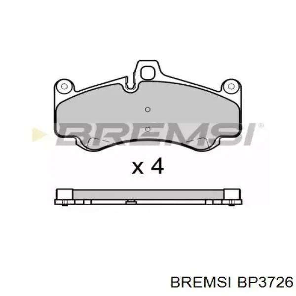 Передние тормозные колодки BP3726 Bremsi