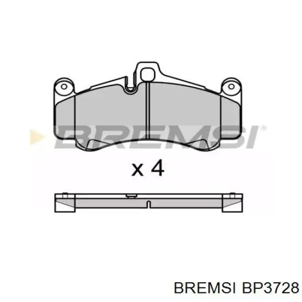 Передние тормозные колодки BP3728 Bremsi