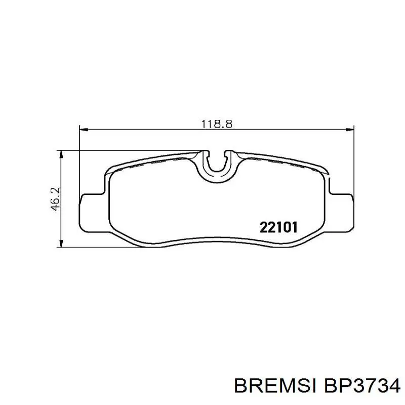 Колодки дисковые  Bremsi BP3734 цена, от 17.61 USD