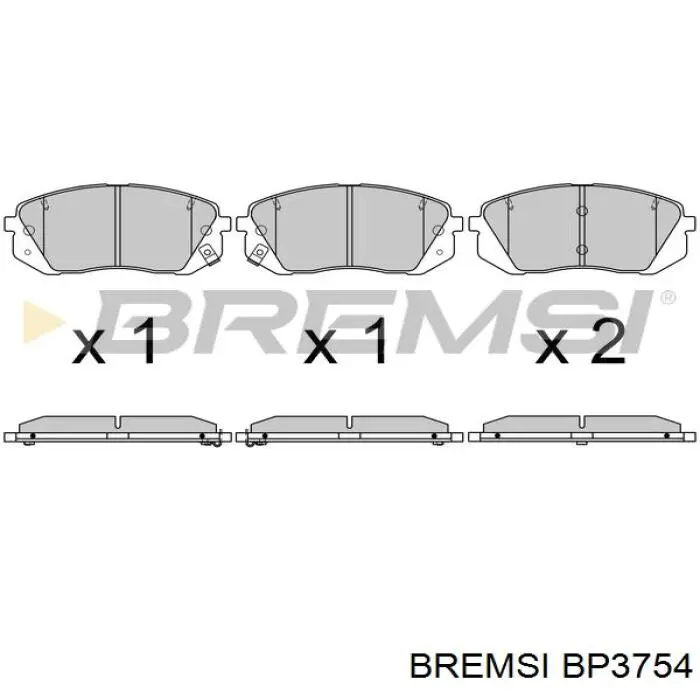 BP3754 Bremsi Колодки передние
