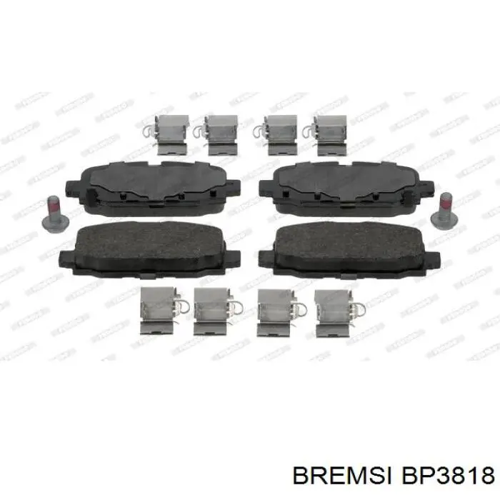 BP3818 Bremsi Колодки тормозные дисковые комплект