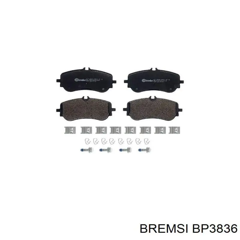 Колодки дисковые  Bremsi BP3836 цена, от 32.61 USD