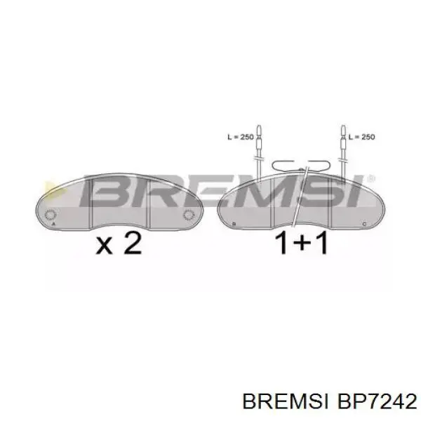 Передние тормозные колодки BP7242 Bremsi