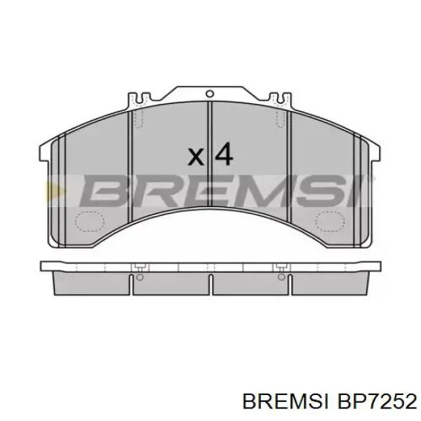 Передние тормозные колодки BP7252 Bremsi