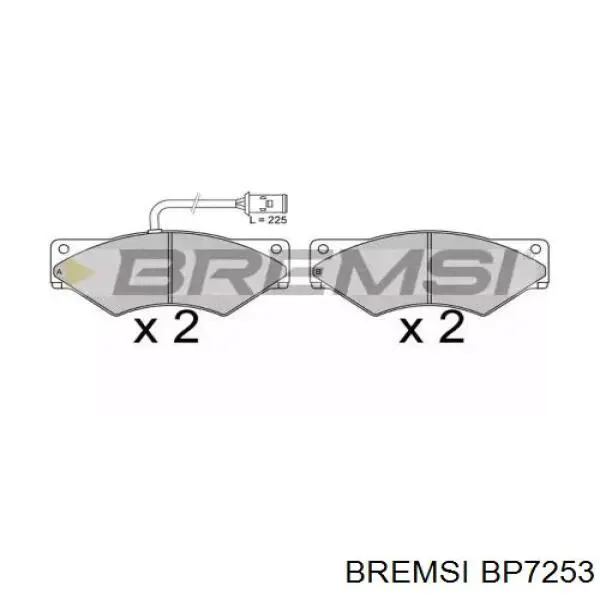 Передние тормозные колодки BP7253 Bremsi