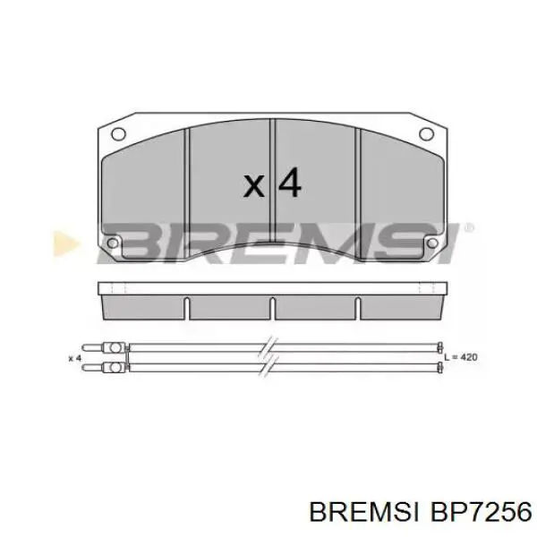 Передние тормозные колодки BP7256 Bremsi