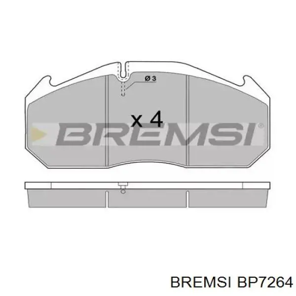 Передние тормозные колодки BP7264 Bremsi