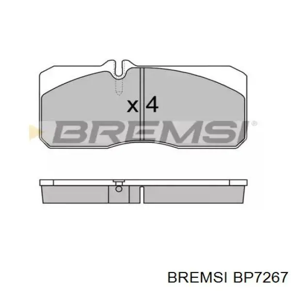 Передние тормозные колодки BP7267 Bremsi