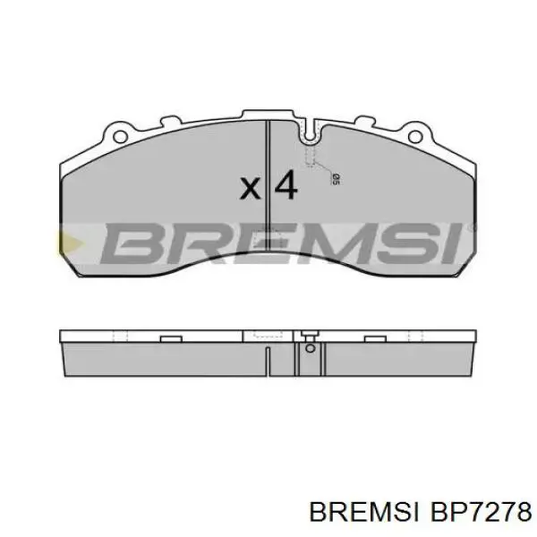 Задние тормозные колодки BP7278 Bremsi