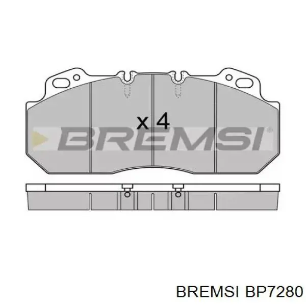 Передние тормозные колодки BP7280 Bremsi