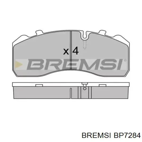 BP7284 Bremsi sapatas do freio dianteiras de disco