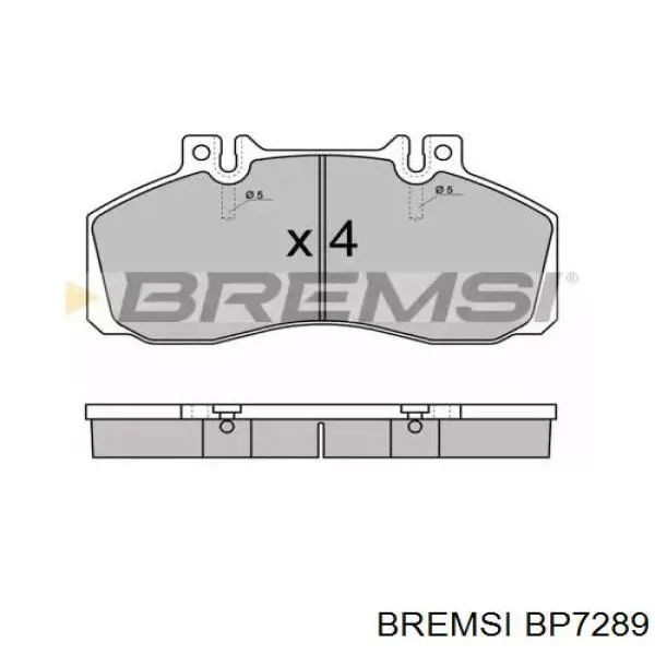 Передние тормозные колодки BP7289 Bremsi