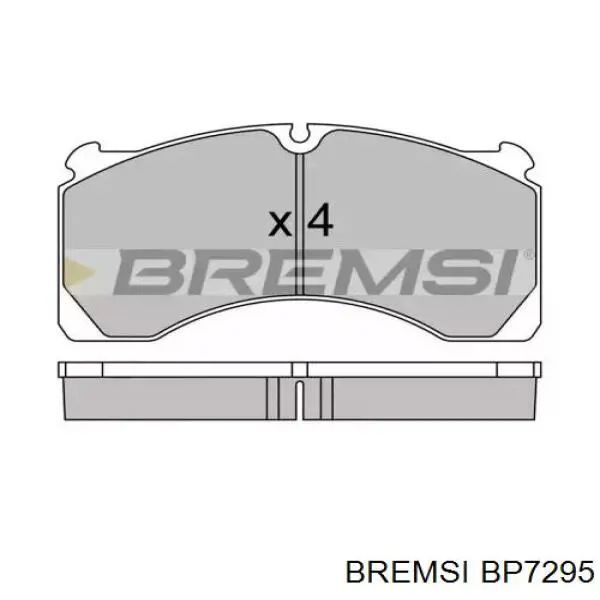 Задние тормозные колодки BP7295 Bremsi