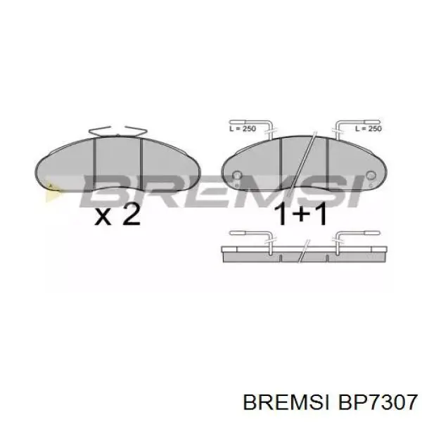 Передние тормозные колодки BP7307 Bremsi