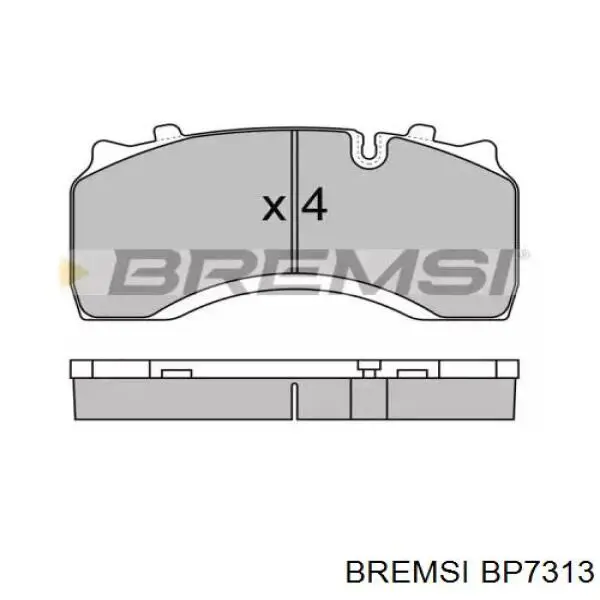 Передние тормозные колодки BP7313 Bremsi