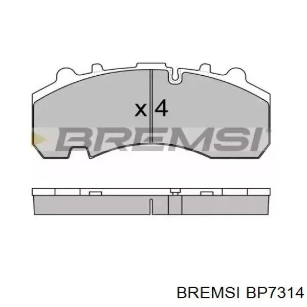 Задние тормозные колодки BP7314 Bremsi