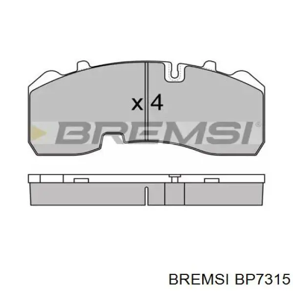 Задние тормозные колодки BP7315 Bremsi