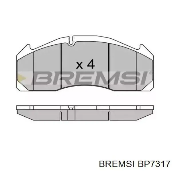 Передние тормозные колодки BP7317 Bremsi