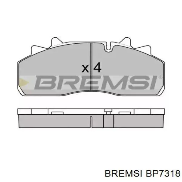 Передние тормозные колодки BP7318 Bremsi