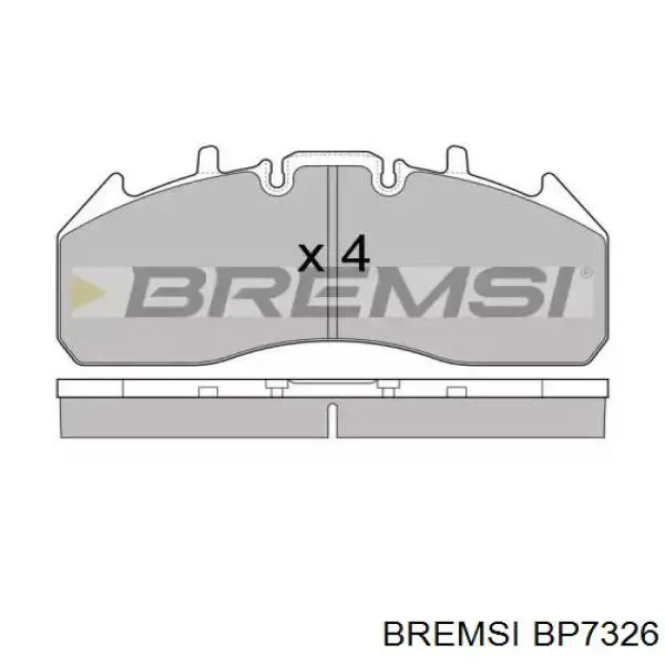 Передние тормозные колодки BP7326 Bremsi