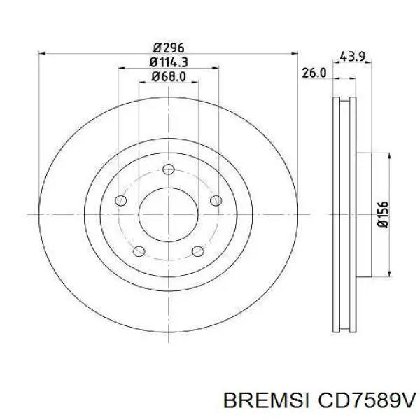 Купить CD7589V Bremsi Ротор тормозной