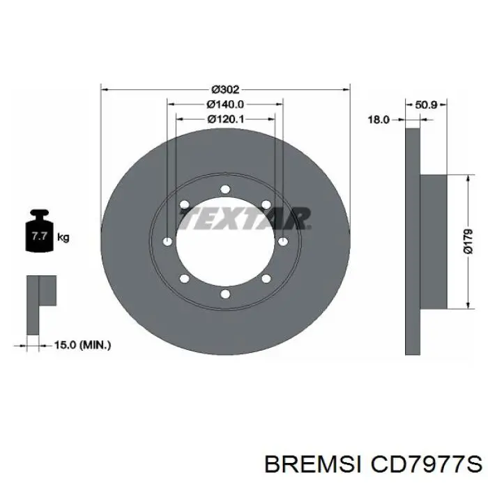 Тормозные диски CD7977S Bremsi