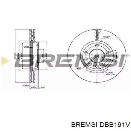 DBB191V Bremsi передние тормозные диски