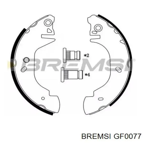 Купить GF0077 Bremsi Задние барабанные тормозные колодки