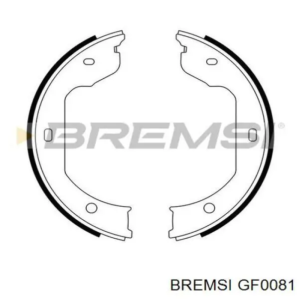 Juego de zapatas de frenos, freno de estacionamiento GF0081 Bremsi