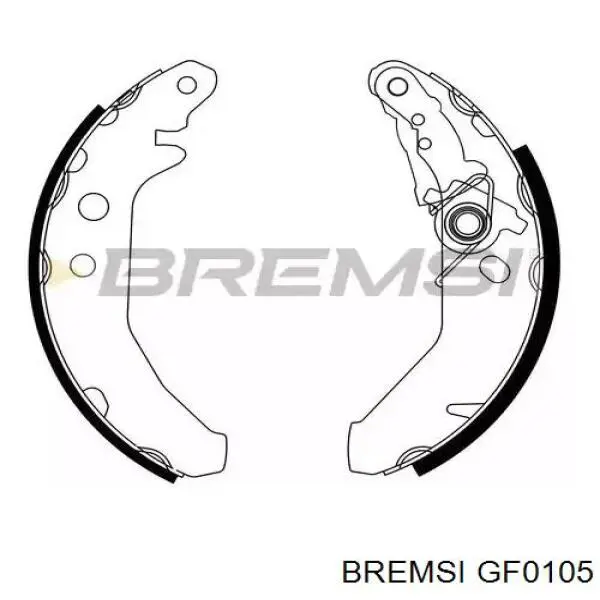 Zapatas de frenos de tambor traseras GF0105 Bremsi